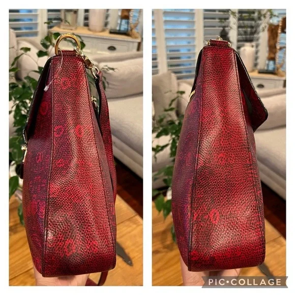 HENRI BENDEL NWOT The Whitney Lizard Messenger Bag w/ dust bag - Picture 4 of 16